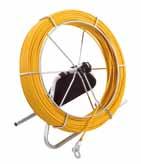 hajlítási sugár 160 mm, szál szakítószilárdsága 28,0 kn, ajánlott üres védőcsövekhez 80mm átmérőig Tartozék: 1db Ø 25 mm-es fúrt vezetőfej alumíniumból 1 db sekli (csavar Ø 10 mm), 1 db javítókészlet