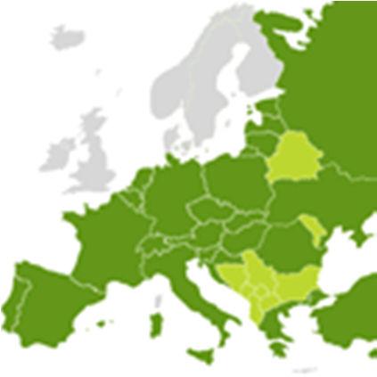 Európa 5-ös zóna Ausztria, Belgium, Cseh Köztársaság, Dánia, Franciaország, Németország, Olaszország, Liechtenstein, Luxemburg, Magyarország, Málta, Monaco, Lengyelország, San Marino, Szlovákia,