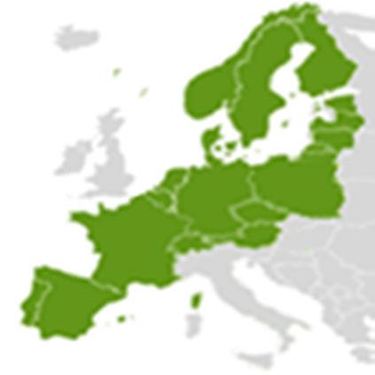 Európa 6-os zóna Európa 7-es zóna Andorra, Ausztria, Belgium, Horvátország, Cseh Köztársaság, Észtország, Franciaország, Németország, Gibraltár, Görögország, Olaszország, Lettország, Liechtenstein,