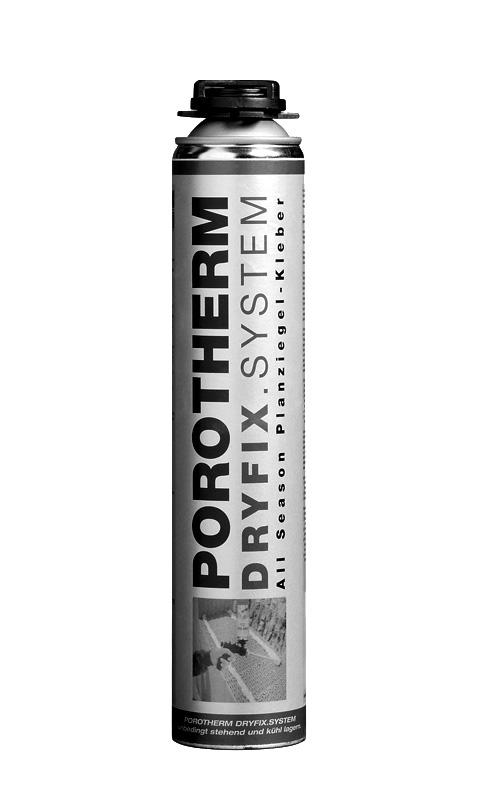 Porotherm Dryfix ragasztóhab Ragasztóhab ALKALMAZÁSI TERÜLET Csiszolt Porotherm falazóelemekből épülő falazathoz.
