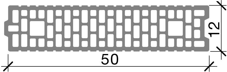 kategóriába tartozó LD égetett agyag falazóelem A TÉGLA JELLEMZ I Hosszúság l u 500 mm Szélesség (falazat vastagsága) w u 120 mm Magasság h u 238 mm Bruttó száraztests r ség 800 kg/m 3 Tömeg m 14,0
