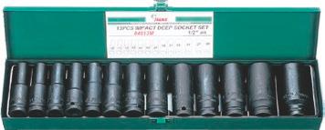 Cr-Mo 3/4" gépi dugókulcs: 22; 24; 27; 30; 32; 33; 36; 38mm SW S2 MATERIAL 1/2 RIBE bit-dugókulcsfej, hosszú: M7;