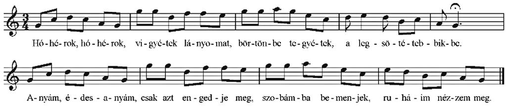 1.3. Népballadák Kocsis János repertoárja Népballadák 1.3.1. Hóhérak, hóhérak (A megesett leány) Hóhérak, hóhérak, vigyétek lányomat, Börtönbe tegyétek, a legsötétebbikbe.