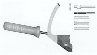 mm átmérõjû 10 mm magasságú henger, keskeny gallérral. A henger a lemez ferde furatába illeszkedik 6 mm hosszan és biztosítja a szögletstabilitást.