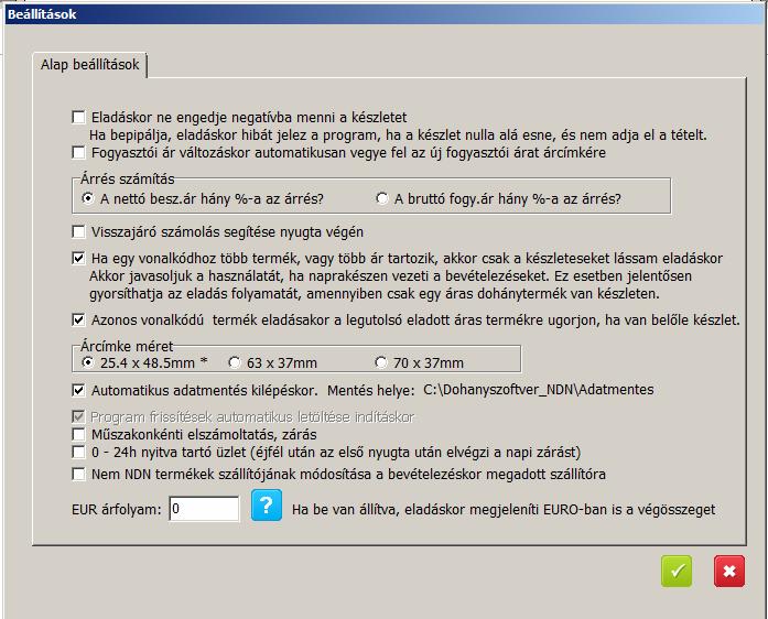 Szerviz Program frissítések A program minden reggeli induláskor automatikusan ellenőrzi a saját frissítéseit. Szükség esetén kézzel is indítható.