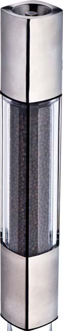 Art. 8787,8 x 9 x 6 cm G x, cm K 0/0 Ez a modern rozsdamentes acél só és bors őrlő fekete állvánnyal elegáns