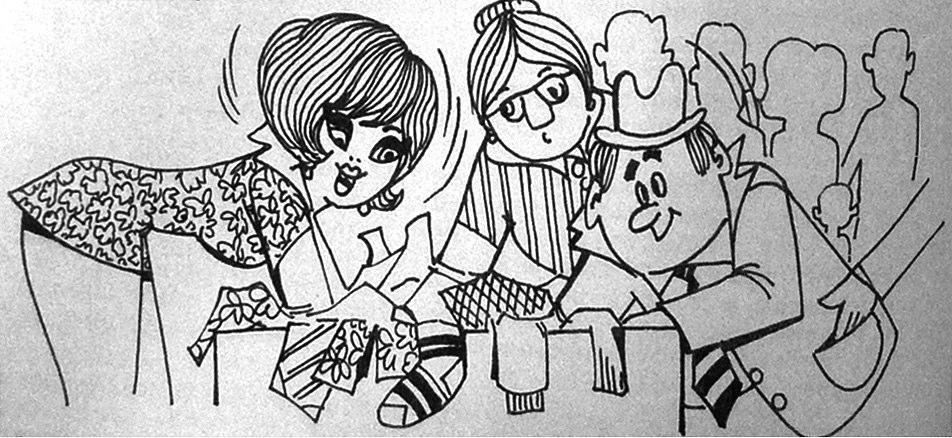 tizennégyszeres kiváló vállalat... 2. kép Bizományi Híradó, 1969. november 7. 10. kották, akiket olcsó árukkal láttak el.
