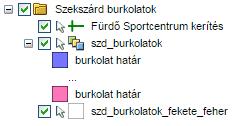 A baloldali rétegkezelőben, ha lenyitjuk a szd_burkolatok fület, a