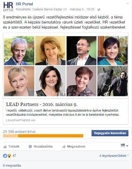 Beharangozó a HR Portálon: LEAD