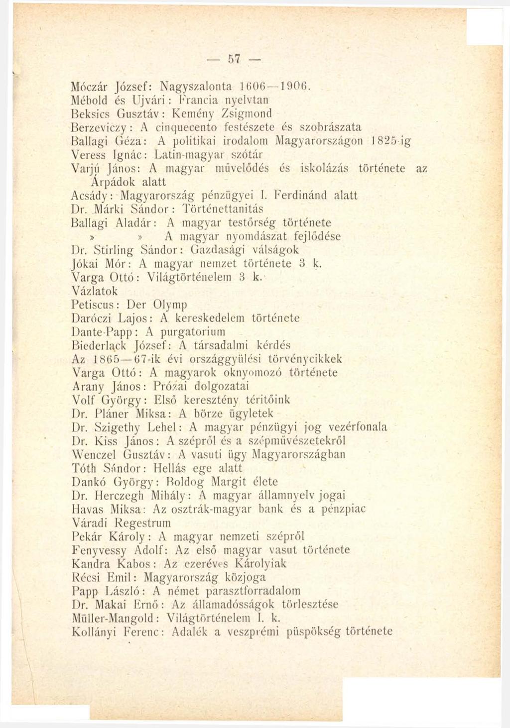 57 Móczár József: Nagyszalonta 1(106 1906.