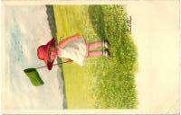 Child with butte rfly net, August Röckl
