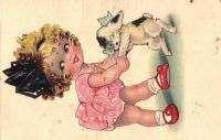 Girl child on the tr ain. Excelsior 7650.