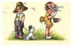 Children, dog, hu mour, Ha. Co. 7446.
