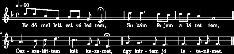 I. korcsoport (5 6. osztály ) kötelező népdala: 2. Amerre mégy édes rózsám kívánom, Hogy előtted a rét is piros rózsává váljon. A zöld fű is előtted édes almát teremjen.