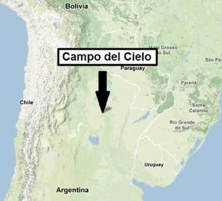 A Gancedo-vasmeteorit feltárás után A helyszín a meteoritos körökben jól ismert Campo del Cielo vasmeteorit lelőhely és krátermező, egész pontosan egy Gancedo nevű falu Argentina északi részén, Chaco
