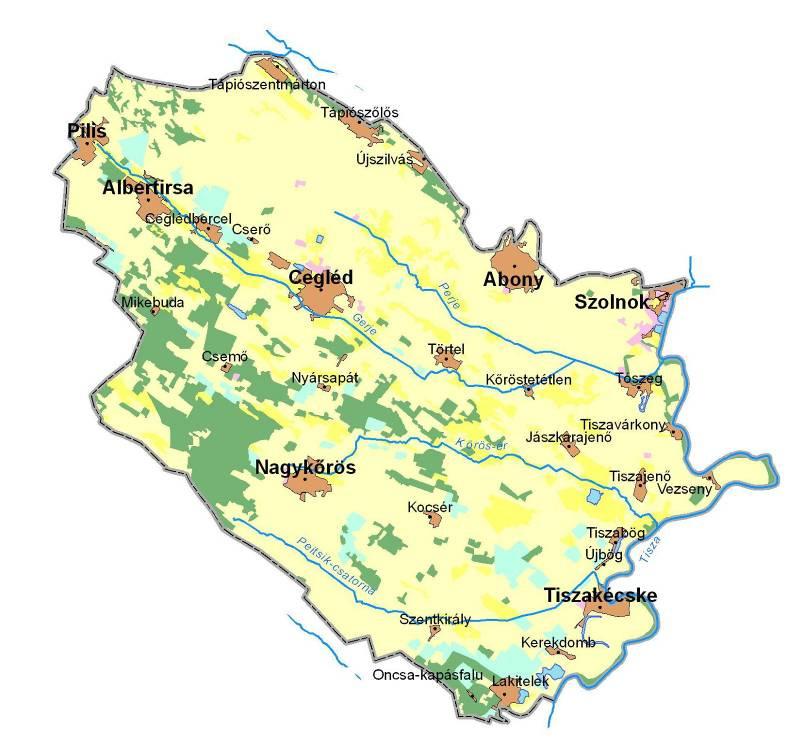 ábra: Magyarország vízgyőjtı-gazdálkodási tervezési alegységei 1 2.