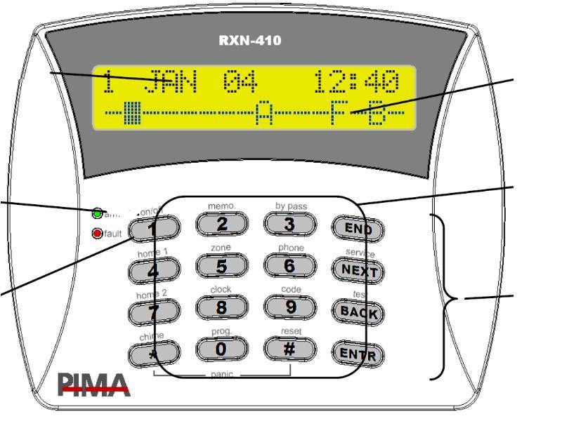 7 2 Kezelők 2.1 LCD-s Kezelők A HUNTER-PRO 32 betörésjelző rendszer különböző LCD kijelzős kezelőegységeket alkalmaz. Mindegyik kijelző világító számlapos, 2 soros, és 16 karakteres.