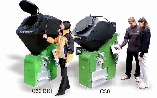 A CARBOROBOT C30BIO biomassza multifuel kazán családi házak