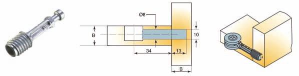 teherbírású excenter ház méret: Ø20 x 13 mm anyag: cink