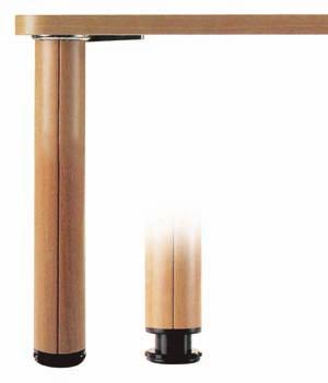 .130 Asztallábak, támasztólábak n680 Asztalláb garnitúra méret: ø80 mm magasság: 05 mm állíthatóság: +30 mm A furnérozott lábak nyers kivitelben készülnek,