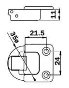 5 nf1cxe9 Csuklópánt két ajtó közé méret: 50 x 45 mm A csavarfuratok átmérője: 6,5