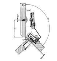 Javasolt pántalátét mérete: H= 0 mm, ha K= 3-6 mm 0000200600 Nyílásszög: 94 K S H +4.5 /-1.5 T nc2am99 +45 -os közézáródó, önzáró kivetőpánt Szerelhető a normál és a DOMI pántalátétekkel.