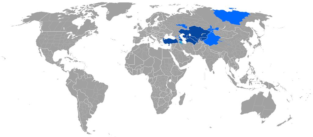 A TÜRK (NYELVŰ) NÉPEK türk nép = az egykori Türk Birodalom népe / török nép = Törökországban lakó törökök / török népek = török nyelvű népek - egykori török nyelvű birodalmak: Nagy Hun Birodalom