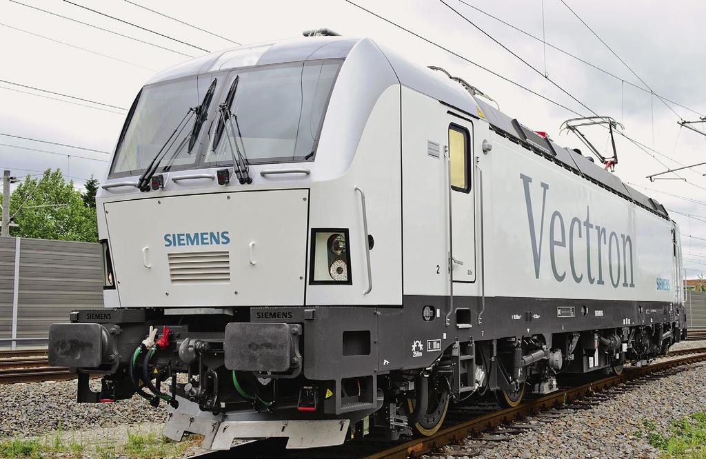 A Vectron mozdony. Nagyfokú rugalmassága révén felkészült az Európán belüli vasúti közlekedés különböző követelményeinek teljesítésére.