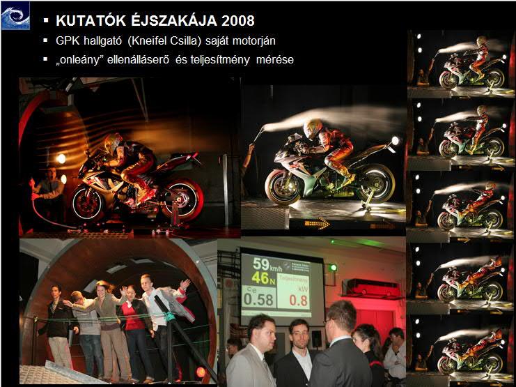 bemutatója Játék a fénnyel a szélcsatornában