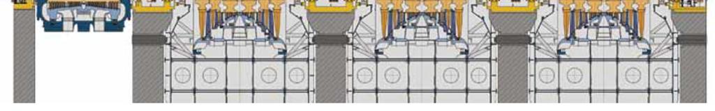 Siemens SST5-9000 turbina Teljesítmény: 1000-1900 MW-ig Gőz hőmérséklet: 300 o