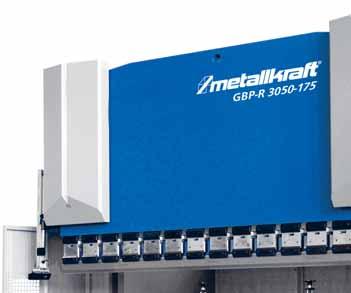 Optimum katalógus 2015-16 Metallkraft TOVÁBBI INFORMÁCIÓKÉRT LÁTOGASSON EL WEBOLDALUNKRA: GBP-R CNC vezérelt élhajlító 3 hajtott tengellyel 400 t nyomóteljesítményig Alaptartozékok: