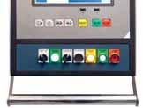 vezérelhető mobil vészleállító Az oldalsó és hátsó ajtók elektronikusan reteszeltek Olajfeltöltő nyílás könnyen elérhető helyen CNC-vezérlés DT-10 (Standard) A DT 10 grafikus 2D-s vezérlővel a