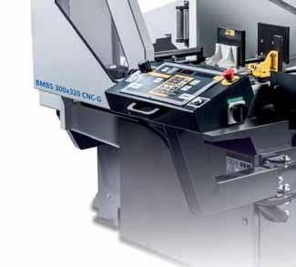 Optimum katalógus 2015-16 Metallkraft TOVÁBBI INFORMÁCIÓKÉRT LÁTOGASSON EL WEBOLDALUNKRA: BMBS 300 320 CNC-G Automata, CNC-vezérelt billenőkaros fémszalagfűrész, gérvágással +60 -ig Automatikus A CNC