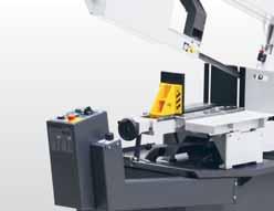 Fémmegmunkáló gépek ipari felhasználásra BMBS 350 400 CNC-DG automatikus, billenőkaros fémszalagfűrész gérvágóval -45 és +45 között, frekvenciaváltóval Automatikus Ipari felhasználásra tervezve Pl.