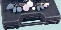 Légtechnikai megoldások ipari felhasználásra STS Komposit PRO Egyenescsiszolókészlet Tartozékok 2 befogópatron (3 mm, 6 mm) 5 köszörűkő (3 mm, 6 mm), Ellendarab és patronbefogó szerszám Üzemi nyomás:
