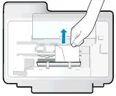 Papírelakadás megszüntetése a nyomtató belsejében 1. Nyissa ki a nyomtató alján található karbantartási ajtót.