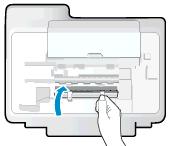 Finoman nyomja az ajtót a nyomtatóra, amíg mindkét retesz a helyére nem pattan. 4.