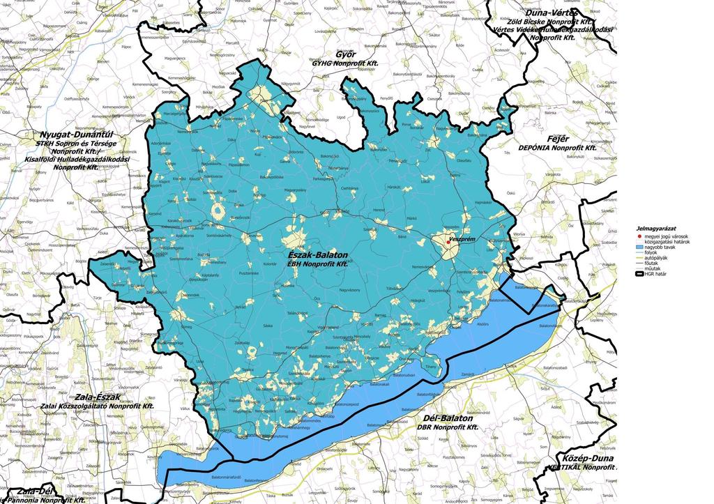 Észak-Balaton Régió ÉBH Észak-Balatoni Hulladékgazdálkodási Szolgáltatásban résztvevő további cégek: - NHSZ Tapolca - VHK Veszprémi