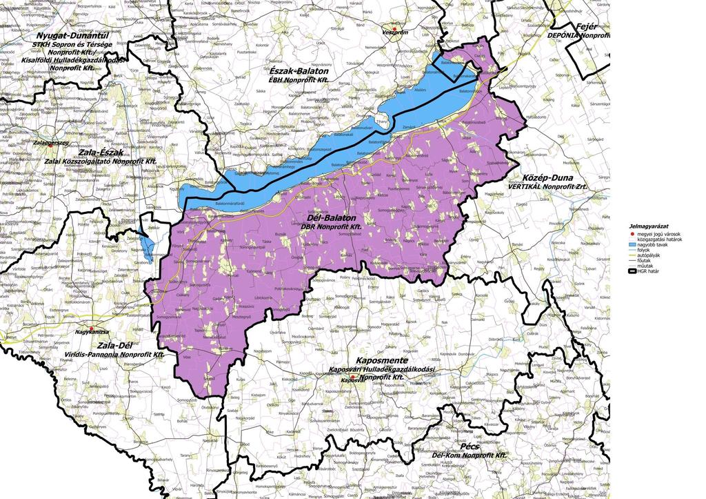 Dél-Balaton Régió DBR Dél-Balatoni Régió Szolgáltatásban résztvevő további cégek: - MTKSZ Marcali és Térsége Közszolgáltató - SIÓKOM Hulladékgazdálkodási