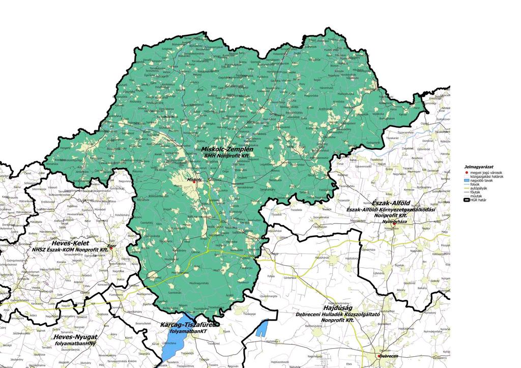 Miskolc-Zemplén Régió BMH Borsod-Abaúj Zemplén Megyei Hulladékgazdálkodási Közszolgáltató Szolgáltatásban résztvevő további cégek: - ZV Zöld Völgy