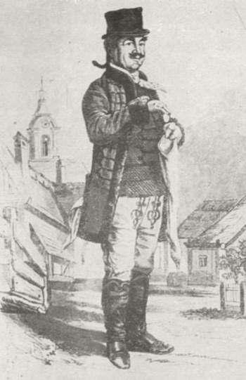 1834-ben debütált Debrecenben, egy vándortársulatnál. 1834-ben lépett a színi pályára Balla színtársulatánál Debrecenben, ahol néhány komikus dalával nagy hatást keltett.