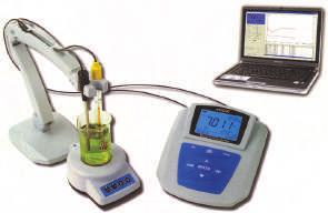 6-05 ASZTALI PH-, VEZKÉP ÉS MULTI PARAMÉTERES KÉSZÜLÉKEK Esztétikus külső, egyszerű kezelhetőség, flexibilis elektróda tartókar, intelligens mágneses keverő és kedvező árfekvés jellemzi ezeket az