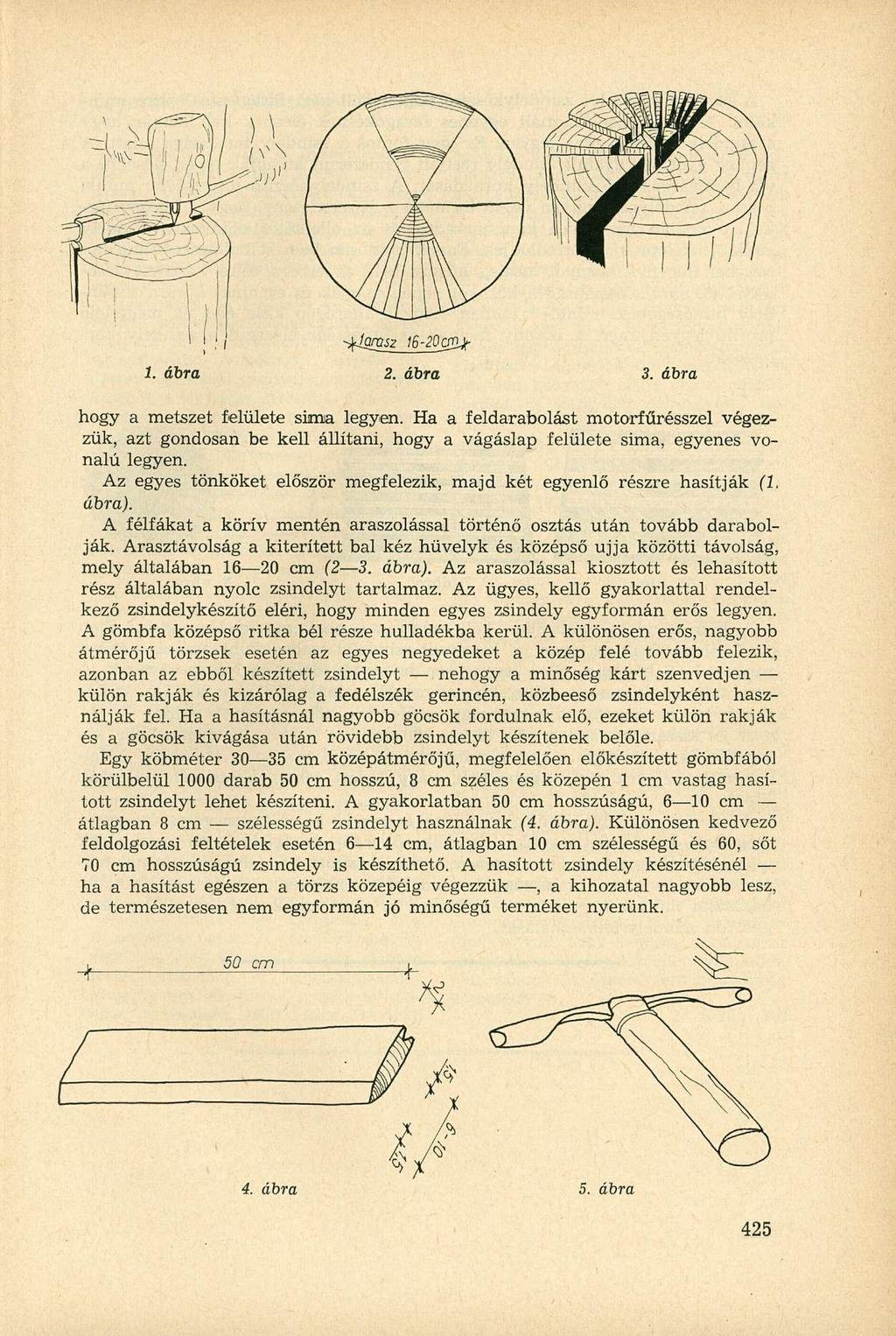 1. ábra 2. ábra 3. ábra hogy a metszet felülete sima legyen. Ha a feldarabolást motorfűrésszel végezzük, azt gondosan be kell állítani, hogy a vágáslap felülete sima, egyenes vonalú legyen.