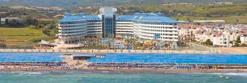 ingyenes napernyők, nyugágyak, matracok a tengerparton és az úszómedencénél ingyenes strandtörülköző A Fulya Hotel a Kamelya World szállodakomplexum tagja, szórakoztató és kellemes animációs