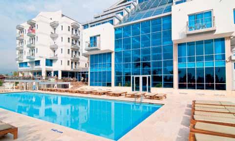 üzletek konferencia terem WIFI (ingyenes, lobby) Internet kávézó (térítéssel) SEA LIFE FAMILY RESORT HOTEL***** (Konyaalti) Térítésmentesen: török fürdő szauna gőzfürdő edzőterem aerobik vízi aerobik