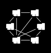 ennek a topológiának: a közvetlen kapcsolat sok kábelt igényel, ami a kiépítést jelentősen megdrágítja. Gyűrű-topológia: Általában a jelet egy vivőjel szállítja, amit tokennek neveznek.