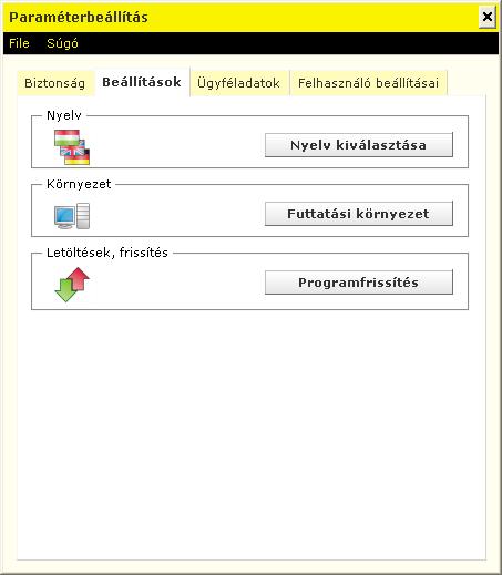 9.11 Programfrissítés 1. Indítsa el az Electra programot, majd kattintson a Paraméterbeállítás ikonra. 2. Válassza ki a bejelentkezési nevét és adja meg jelszavát.