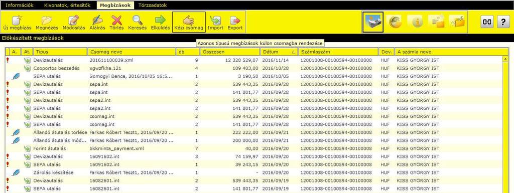 2. Kattintson a