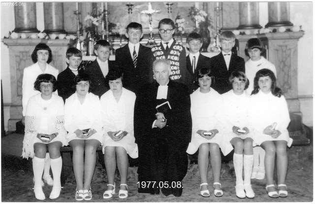 1977. május 8. Árvai Piroska Kf., Böröczky Zoltán László P., Dömötöri Zsuzsánna Ibolya Kf., Fábián Katalin Mk., Halász Imre M., Kovács Adrien Erzsébet Mk.