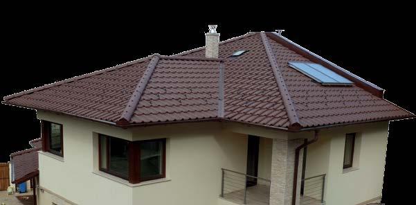 14I 15 BALANCE - látványos megoldások, akár kis hajlásszögű tetőknél is A Balance tetőcserép kiemelkedően nagy méretéből adódó (8,4 db/m2) anyagigényével gazdaságos tetőkialakítást tesz lehetővé.